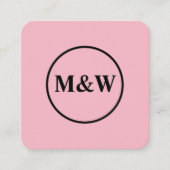 Monogram Beruflich Elegant Quadratische Visitenkarte (Vorderseite)