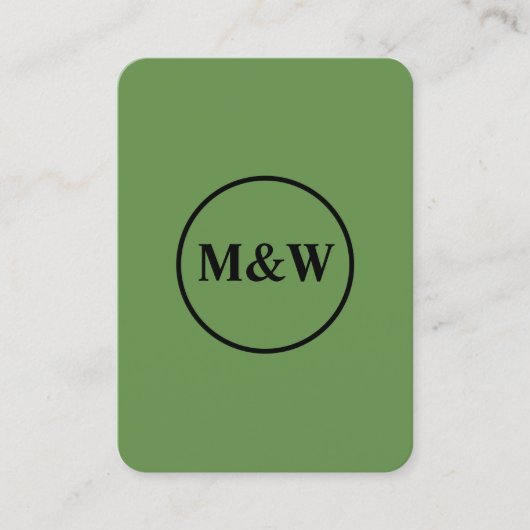 Monogram Beruflich Elegant Visitenkarte (Vorderseite)