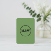 Monogram Beruflich Elegant Visitenkarte (Stehend Vorderseite)