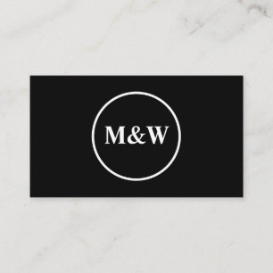 Monogram Beruflich Elegant Visitenkarte