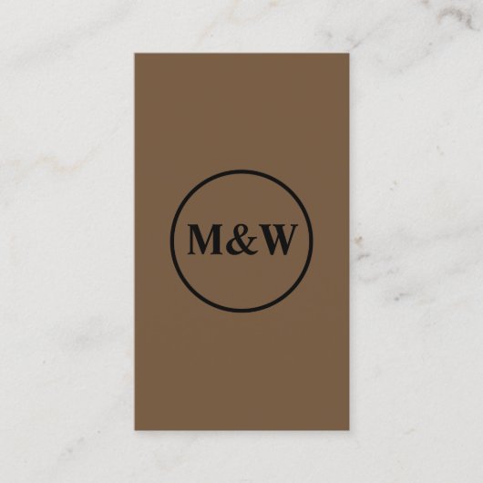 Monogram Beruflich Elegant Visitenkarte (Vorderseite)