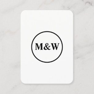 Monogram Beruflich Elegant Visitenkarte