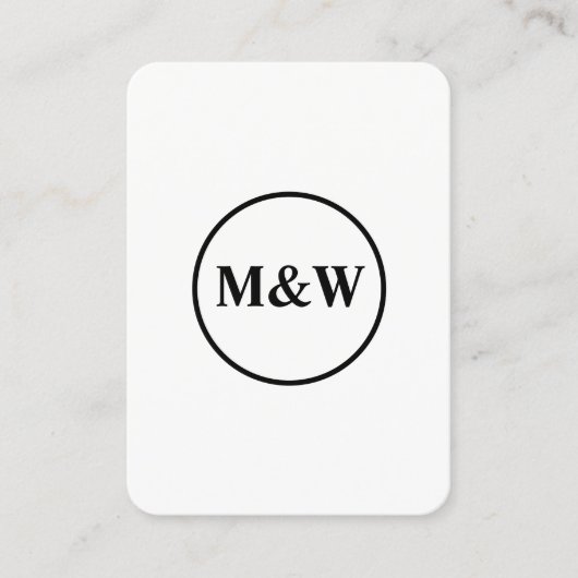 Monogram Beruflich Elegant Visitenkarte (Vorderseite)