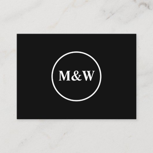 Monogram Beruflich Elegant Visitenkarte (Vorderseite)