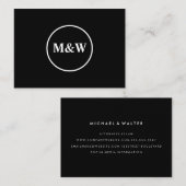Monogram Beruflich Elegant Visitenkarte (Vorne/Hinten)