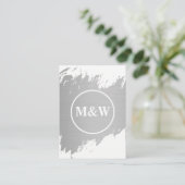 Monogram Beruflich Elegant Visitenkarte (Stehend Vorderseite)