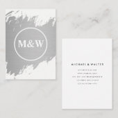 Monogram Beruflich Elegant Visitenkarte (Vorne/Hinten)