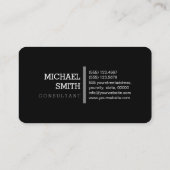Monogram Beruflich Grau Modernst Visitenkarte (Rückseite)