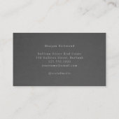 Monogram Beruflich Grau Silver Real Anwesen Visitenkarte (Rückseite)