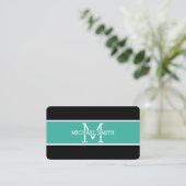 Monogram Beruflich Keppel Modern Visitenkarte (Stehend Vorderseite)