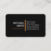 Monogram Beruflich Kupfer Modern Visitenkarte (Rückseite)