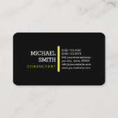 Monogram Beruflich Lemon Modern Visitenkarte (Rückseite)