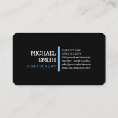 Monogram Beruflich Maya Blue Horizontal Line Visitenkarte (Rückseite)