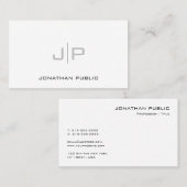 Monogram Beruflich Modern Schlicht Template Visitenkarte (Vorne/Hinten)