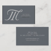 Monogram Beruflich Simple Elegant Business Card Visitenkarte (Vorne/Hinten)
