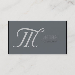 Monogram Beruflich Simple Elegant Business Card Visitenkarte