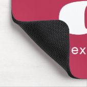 Monogram Beruflich Simple Magenta Mousepad (Ecke)