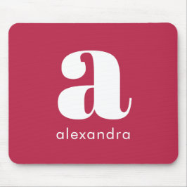 Monogram Beruflich Simple Magenta Mousepad