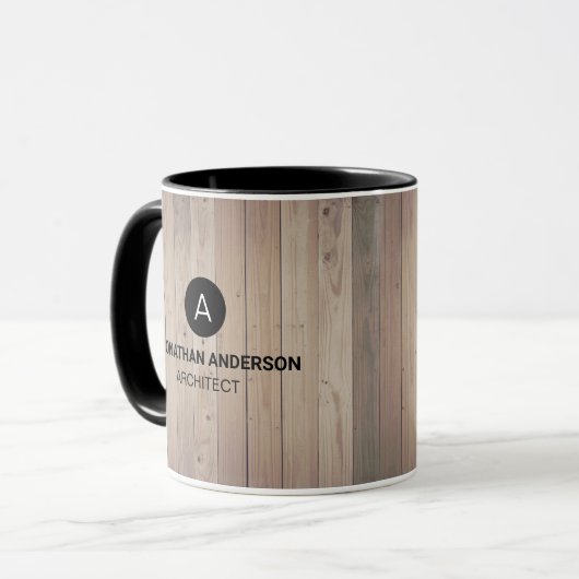 Monogram, beruflicher Architekt Tasse (Vorderseite Links)