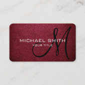Monogram Big dip o ruby Leather Look Visitenkarte (Vorderseite)