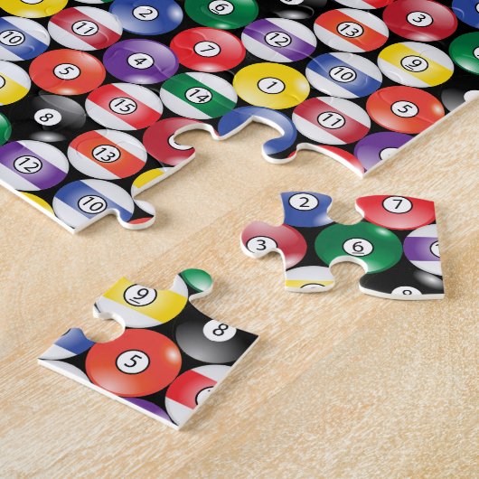 Monogram Billard Pool Ball Muster Puzzle (Seite)