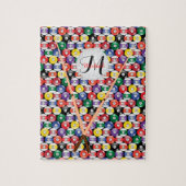 Monogram Billard Pool Ball Muster Puzzle (Vertikal)