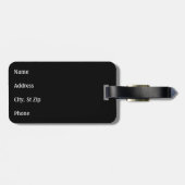 Monogram Billiard Pool Ball Design Gepäckanhänger (Rückseite horizontal)