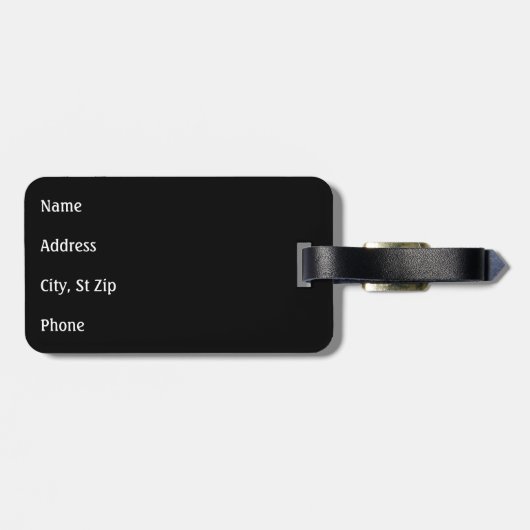 Monogram Billiard Pool Ball Design Gepäckanhänger (Rückseite horizontal)