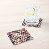 Monogram Billiard Pool Ball Design Rechteckiger Pappuntersetzer (Vor Ort)