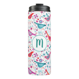 Monogram Bird-Farbe Thermosbecher