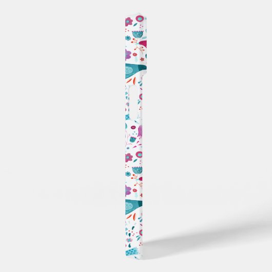 Monogram Bird-Muster Case-Mate iPhone Hülle (Rückseite / Rechts)