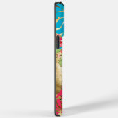 Monogram Birdcage Bird Damask iPhone Case (Rückseite / Rechts)