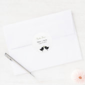 Monogram Birds Gastgeschenk Hochzeit Sticker - Sag (Umschlag)