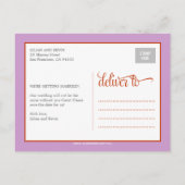 Monogram Birds Save the Date Card Ankündigungspostkarte (Rückseite)