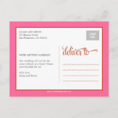 Monogram Birds Save the Date Card Ankündigungspostkarte (Rückseite)