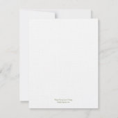 Monogram Birds Wedding RSVP/Response Card - Sage RSVP Karte (Rückseite)