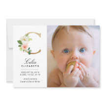 Monogram Birth Announcement