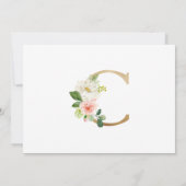 Monogram Birth Announcement Ankündigung (Rückseite)