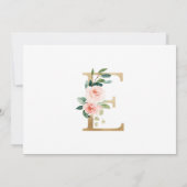 Monogram Birth Announcement Ankündigung (Rückseite)