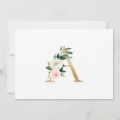 Monogram Birth Announcement Ankündigung (Rückseite)