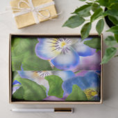 Monogram Birthday Pansy Violet Blume Wasserfarbe Seidenpapier (Geschenk)