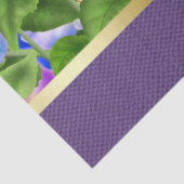 Monogram Birthday Pansy Violet Blume Wasserfarbe Seidenpapier (Ausschnitt)