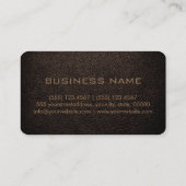 Monogram Bistre Leather Look Visitenkarte (Rückseite)