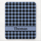 Monogram Black and Blue Kariert, Buffalo Kariert Mousepad (Vorne)