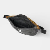 Monogram Black and Gold Imitate Schlangenhaut Bauchtasche (Offen)