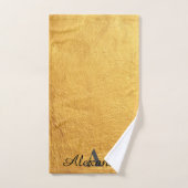 Monogram Black and Gold Luxury Design Badhandtuch Set (Handtuch)