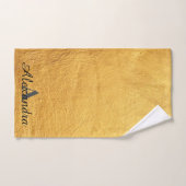 Monogram Black and Gold Luxury Design Badhandtuch Set (Handtuch)