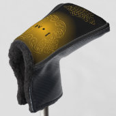 Monogram Black and Gold mit dekorativen Elementen Golf Headcover (3/4 Vorderseite)