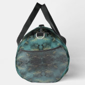 Monogram Black and Gold Pattern on Blue | Duffle Bag (Rechts)