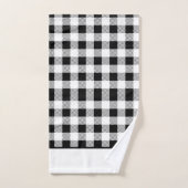 Monogram Black and White Buffalo Kariert Badhandtuch Set (Handtuch)